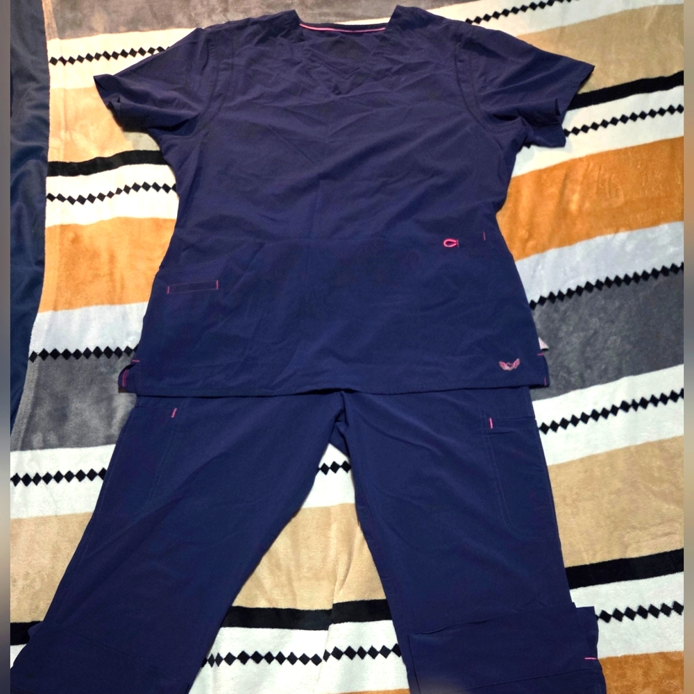 Smitten Navy and Pink Stitching Apparel